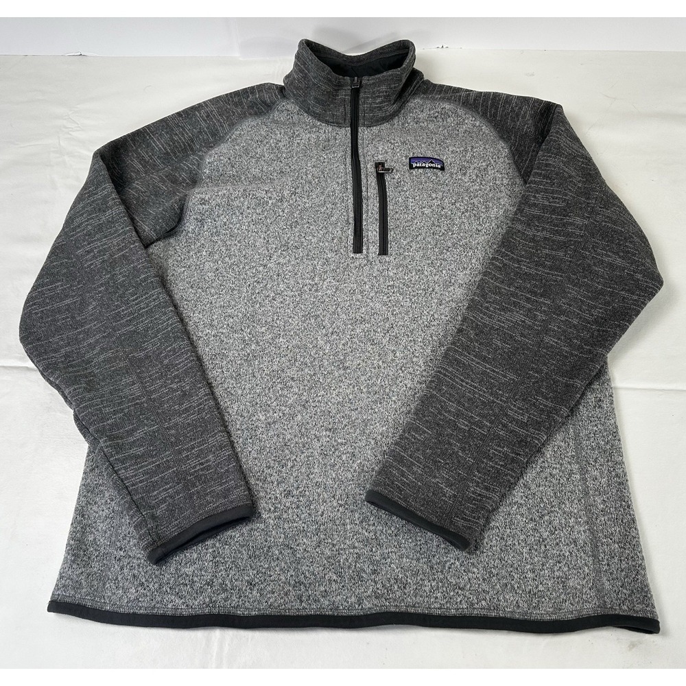 Patagonia Better Sweater 1/4 Zip Fleece Men's XL Nickel With Forge Grey - Picture 4 of 10